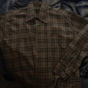 Burberry long sleeve button up made in USA